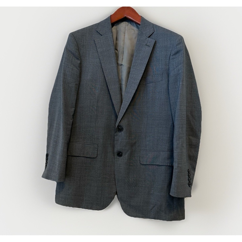 Ermenegildo Zegna StileLibero Sport Coat 42R Gray Glen‎ Plaid Wool Blazer